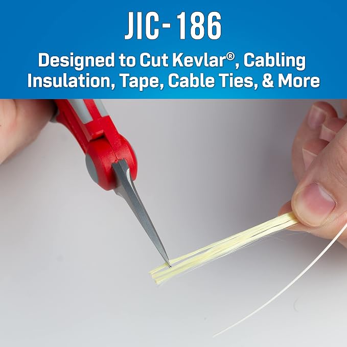 Jonard Tools TK-283 Fiber Cleaning Kit with Kevlar Cutting Shears, 3 Hole Fiber Stripper, Cleaning Fluid, Dry Wipes, and Carrying Case