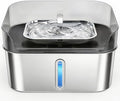 No Spill Dog Water Fountain Stainless Steel, Large 8L/2.1Gal Ultra Quiet | Pet Water Fountain for Cats Dogs Indoor, Automatic Dog Water Bowl Dispenser