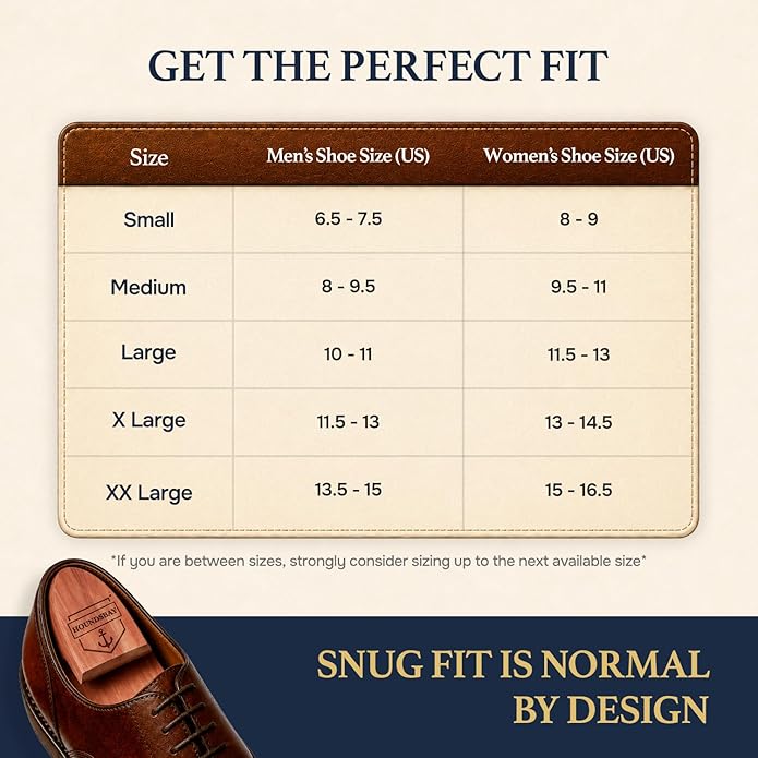 HOUNDSBAY Cedar Shoe Tree, Shoe Trees for Men & Women - Shaper & Stretcher | 100% Aromatic Red Cedar Wood Shoe Trees for Boots & Sneakers, Natural Crease Protector & Shoe Shaper, Shoe & Boot Trees