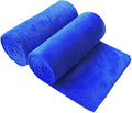 JML Large Bath Towels Set of 2, 30x60 Inches, Dark Blue | Microfiber, Hanging Loop, Soft Absorbent, Quick Dry, Lint-free, Use for Back-to-School dorm, Spa, Sauna, Salon