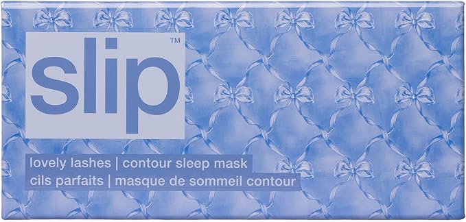 slip Pure Silk Contour Sleep Mask: Protect Your Delicate Lashes with Our Innovative, Lash-Friendly Design. Experience Uninterrupted Beauty Sleep with Slipsilk™ Comfort, 1 Contour Mask, Bluebelle