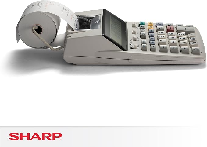 Sharp EL-1750V Two-Color Printing Calculator 2 Lines/Sec 3" Black/Red