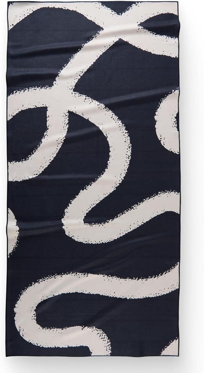 GEOMETRY Micro-Loop Beach Towel – Spring & Summer Collection – Quick-Dry, Sand-Resistant, Ultra-Absorbent Compact Towel for Beach & Travel (Wind Down)