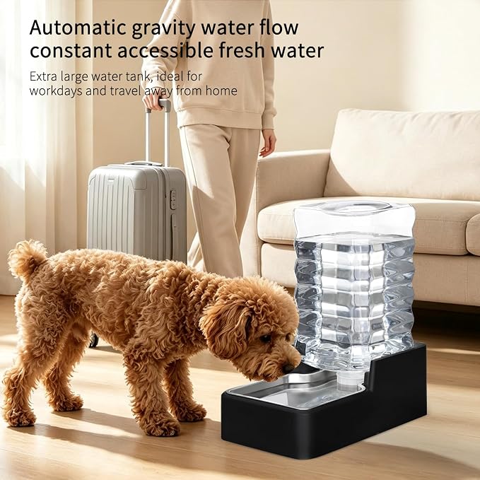 8L Dog Water Dispenser: Leak-Proof Gravity Refill Waterer