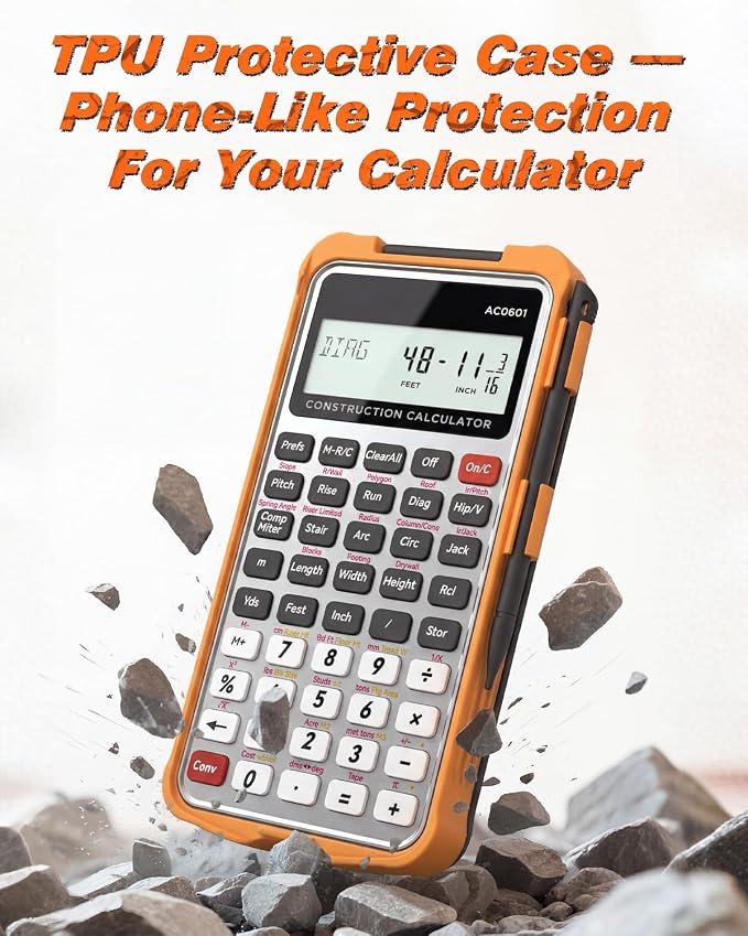 ROATEE Construction Calculator with Pad Silver Industrial & Scientific Engineering Calculator for Contractor