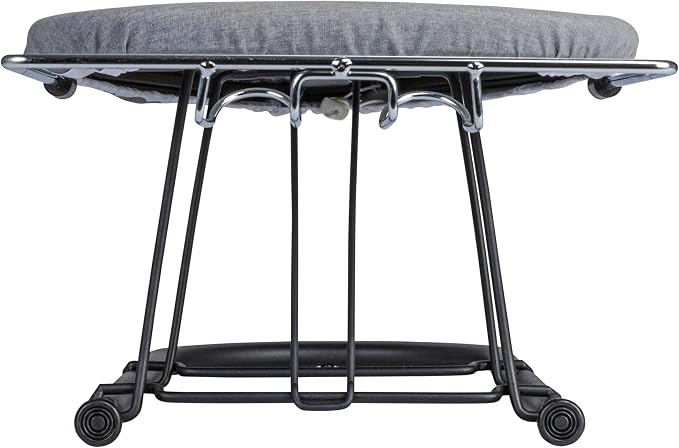 Household Essentials Tabletop Ironing Board, Durable Board with Iron Rest, Includes Door Hang, Perfect for Dorms and Small Spaces, Black with Grey Cover
