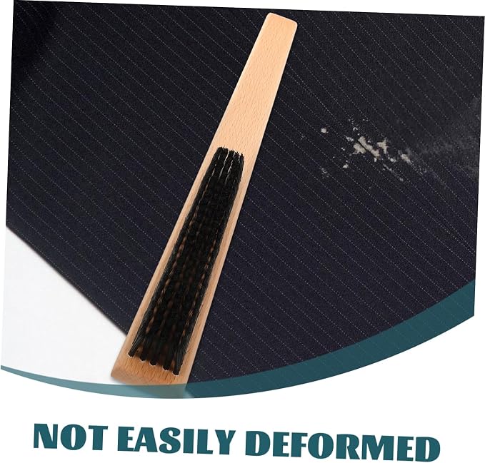 Baluue 2pcs Clothing Brush Wood Handle Lint for Clothing Coats and Blankets Compact Laundry Brush for Home and Travel Use and Reusable Cleaning Tool