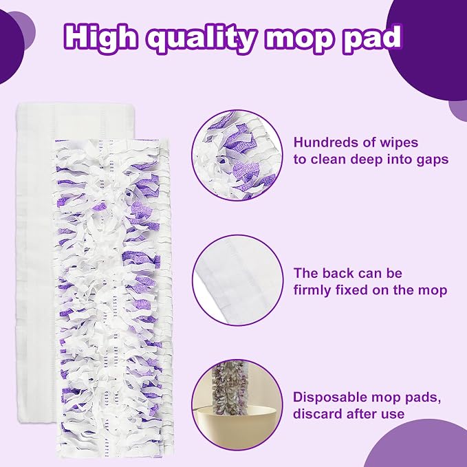 Pure Realm 20 Count Disposable Power mop Pads Compatible with Swiffer Power mop Refills and Wood PowerMop, Multi-Surface swiffer Wet Pads Refills Replacement Use for Floor Cleaning