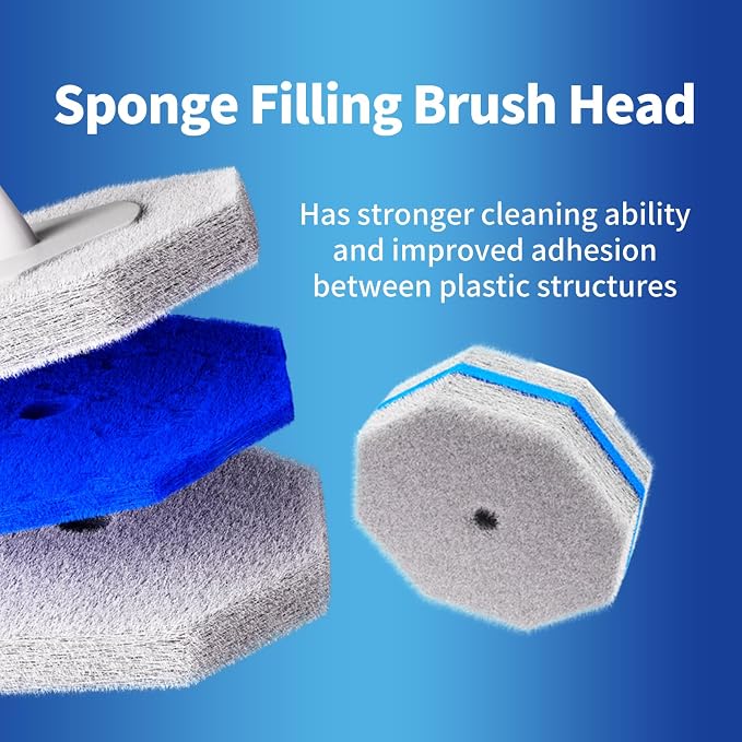 Hohoky 80Pcs Toilet Wand Refills for Disposable Toilet Bowl Brush Scrubber Cleaner Refill Pads,Toilet Brush Replacement Compatible Heads with Most Toilet Brushes Scrubber