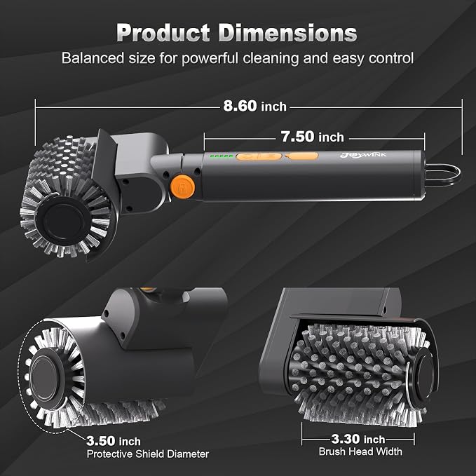 Upgraded Electric Grill Brush - Extreme 50kg Torque Power Grill Brush, 7.4V Motor, Safe for All Grills, SUS304 Anti-Shedding Bristle, with Heat Resistant Mat & Polishing Pad, for Fathers Day