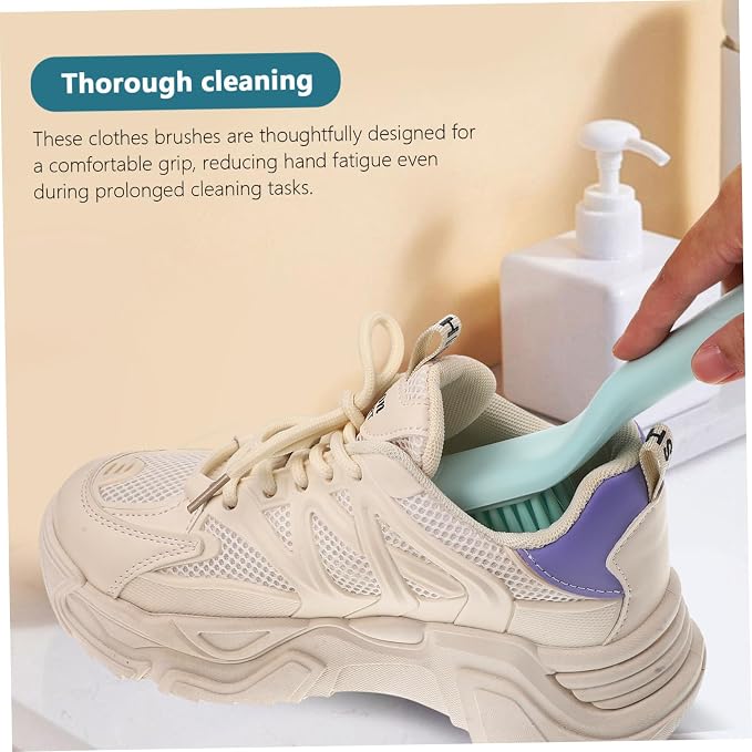 GALPADA Long Handle Laundry Brush Shoe Scrub Brush Multi-Purpose Cleaning Tool for Stains Dirt Removal Durable Plastic with Soft Bristles for Clothes Footwear