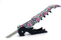 Pulltap's Genuine Collection Floral 900 Waiter's Corkscrew – Double-Hinged Wine Key with Sliding Foil Cutter – Patented Design – Made in Spain – Flower Black