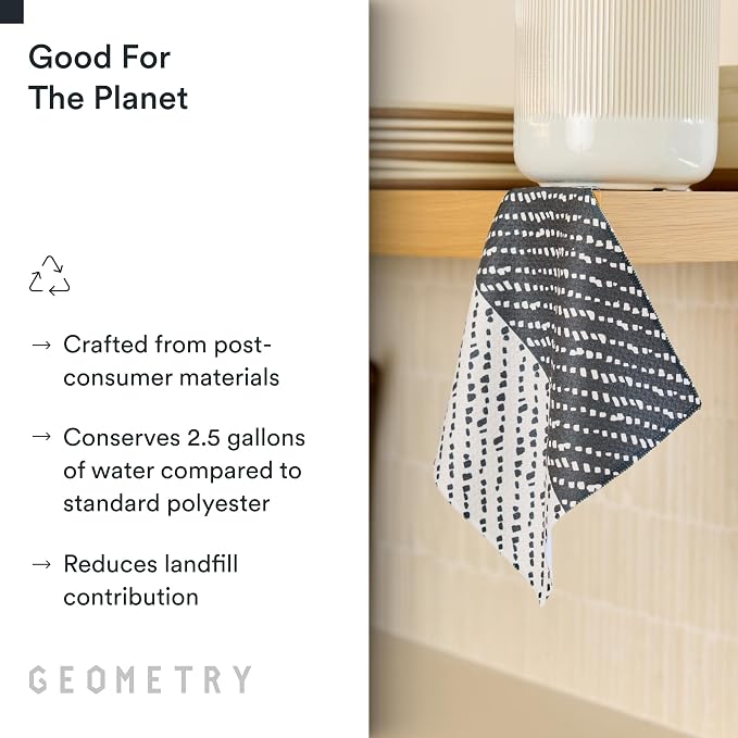 GEOMETRY Kitchen Dish Cloths - Quick Dry Dishcloths for Kitchen - Premium Dish Rags with Geoweave - 3-Pieces This and that