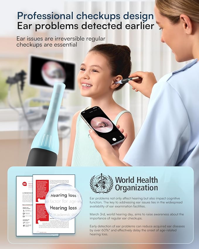 Bebird Earsight Ultra 2K Ear Wax Removal Tool Camera,Pain-Free Ear Cleaner with HD Otoscope,Visual Ear Pick Tweezers, Safe Silicone Tips,Ear Cleaning Kit for Family, FSA HSA Eligible (Starlight Black)