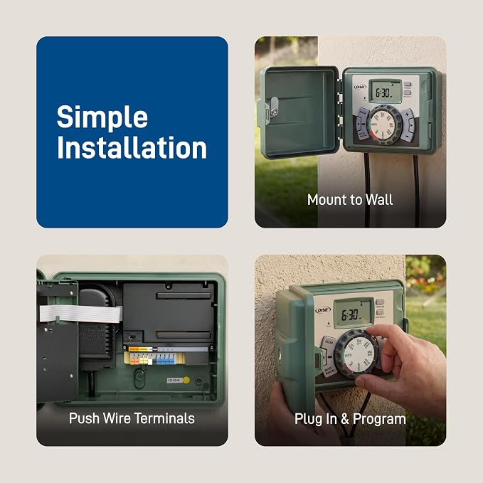 Orbit 57896 6-Station Outdoor Swing Panel Sprinkler System Timer