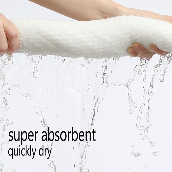 YTYC 39x78 Bath Sheets Set,Towels for Bathroom,White,6-Pieces | 2 Extra Large Bath Towels, 2 Hand Towels, 2 Washcloths, Super Soft,Highly absorbent,Hanging Loop,80% Polyester