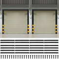 DoubleFill 2 Pack 14 x 14 ft Garage Door Brush Seal Kit, 3 Inch Roll up Door Seal with Aluminum Track, Heavy Duty Nylon Brush for Commercial Doors, Warehouse Barn, Energy Saving, Pest Proof, Black