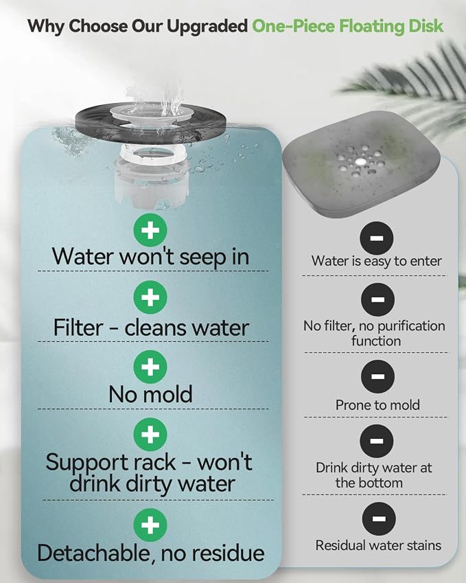 UPSKY 14L No Spill Dog Water Bowl, Spill Proof Slow Drinking for Large Dogs | Extra-large Capacity, 304 Stainless Steel, Dual-suction Anti-slip Base, Floating Disk, Water Window, For Messy Drinkers