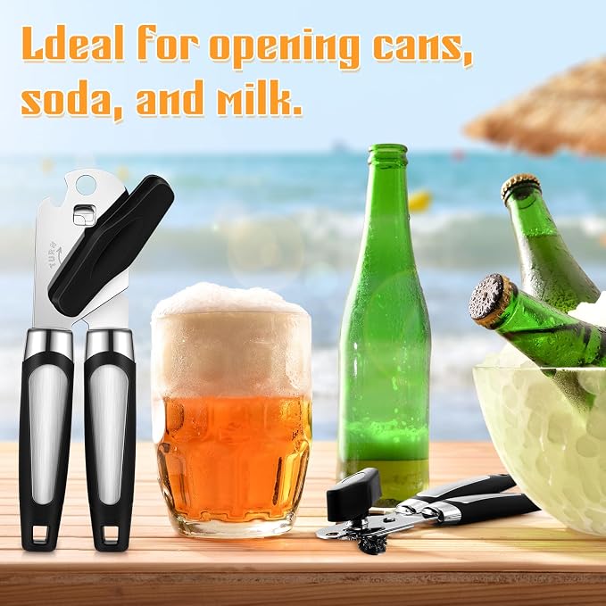 Gisafai 12 Pcs Manual Can Opener Bulk with Sharp Blade Smooth Edge Multifunctional Kitchen Gadget Handheld Openers Large Handheld Knob Can and Bottle Animals for Dorm Kitchen Essentials Gifts