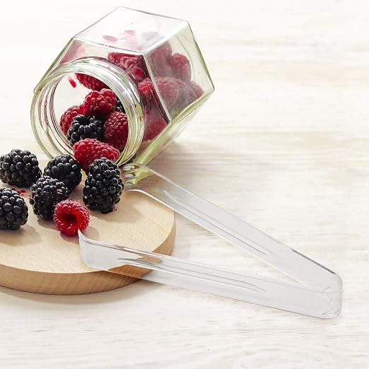Party Essentials N64 Serving Tongs, 6-1/2", Clear (Pack of 48)