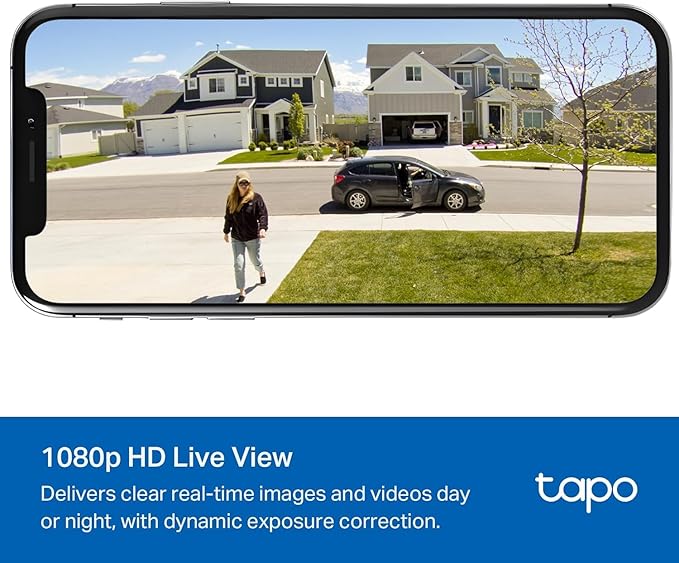 Tapo SolarCam 1080p Outdoor Wireless Security Camera, Battery Power with Solar, Person Detection, Subscription-Free Local Storage/Optional Cloud, Works with Alexa & Google Assistant, C402 KIT(3-Pack)