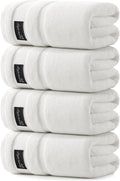 REDKISS 4 Pack Large Bath Towels Set, 100% Cotton, 31x63 in, Heavyweight 760G, Highly Absorbent & Quick Dry, Super Soft Luxury Towels for Bathroom,Hotel Collection - White