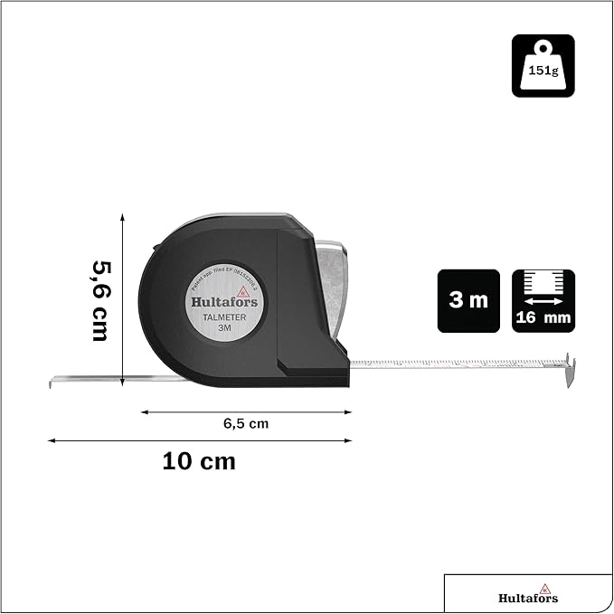 Hultafors Talmeter Marking Measure Tape 3M 16Mm