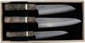 Cold Steel Japanese VG-10 Damascus 3-Piece Kitchen Knife Set – VG-10 Steel Chef Knives with Damascus Pattern for Precision Cutting & Kitchen Use