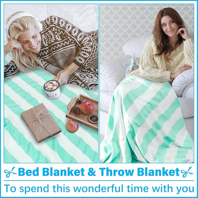 Vikumond Turkish Beach Towel Blanket Oversized 88x82 Inch Quick Dry Aqua | Lightweight Compact Portable Sand Free Absorbent Boho Woven Throw for Pool Swimming Picnic Camping Cruise Outdoor Essentials