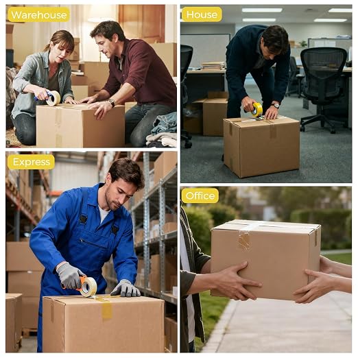 3-Inch Clear Packing Tape 24 Rolls (55 Yards, 2.0 Mil) | Industrial Heavy-Duty Sealing Tape for Warehouse, Fulfillment, Pallets & Shipping | Ultra Strong Adhesion | Fits 3-Inch Tape Dispensers
