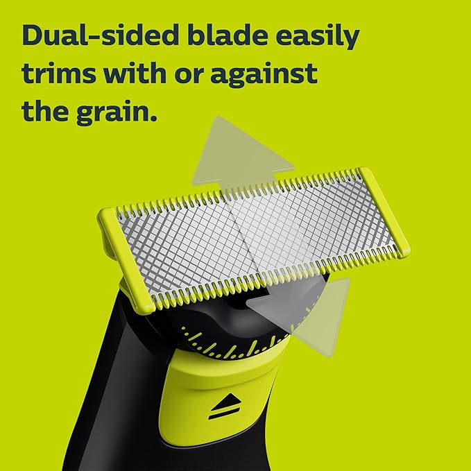 Philips Norelco OneBlade 360 with Connectivity Face & Body Hybrid Electric Trimmer & Shaver, QP4631/90 + Philips Norelco Genuine OneBlade 360 Blade Replacement Blades, 2 Count, QP420/80