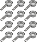 1/3 Cup Stainless Steel Measuring Cup | Sturdy Metal 80 ml | 80 cc | 3 oz | Single Cup for Wet and Dry Ingredients | Great for use as 1/3 Cup Dog Food Scoop - 12 PK