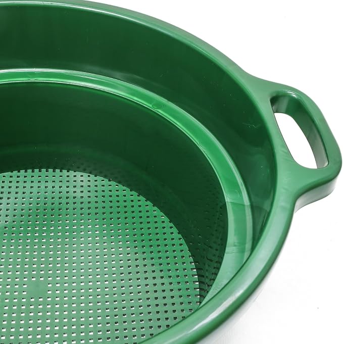 ASR Outdoor DEEP Stacking 1/8" Classifier Screen with Handles, Heavy Duty 5 Gallon Plastic Sifting Sieve