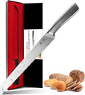 imarku Bread Knife 10 Inch: Japanese High Carbon Stainless Steel | Professional Grade Serrated Bread Knife, Razor Sharp Edge Cake Knife for Homemade Bread Bagels Cake, Stainless Steel Handle