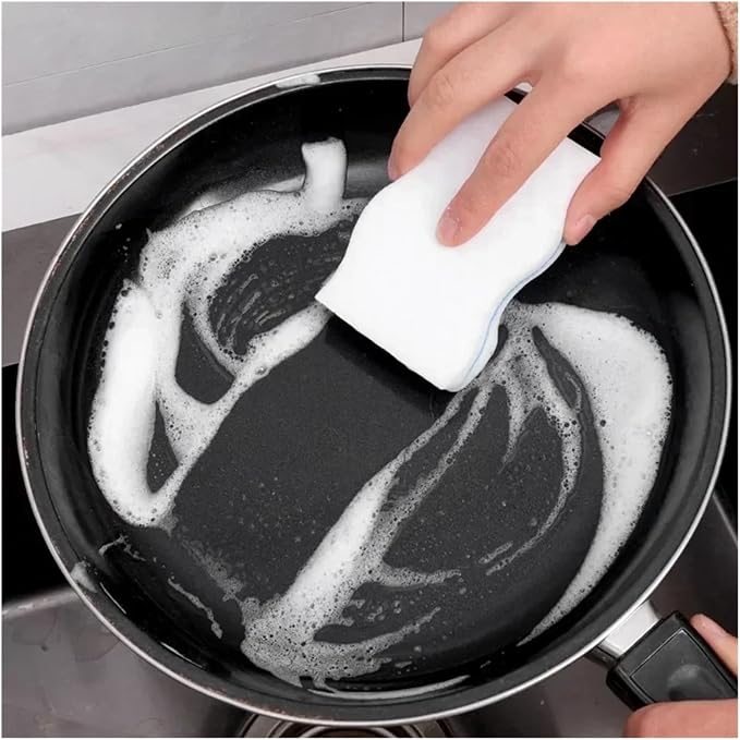 Cleaning Cloth Kitchen And Dishwashing Tools White Shoe Sponge Block Brush(20PCS)