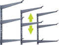 Delta Heavy Duty Lumber Storage Rack Cycle, Holds Up to 720 lbs - 3-Tier Wide Wood Storage Rack with Fully Adjustable Arms - Steel Construction Storage Solution for Garage, Basement & Pantry