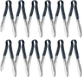 New Star Foodservice 534583 9-Inch Utility Spring Tongs, Stainless Steel, Vinyl Coated, Set of 12, Blue