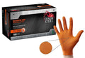 Venom Steel Orange Nitrile Gloves, 8 mil Thick, Large, 100 Count, Maximum Grip Textured Disposable Gloves, Puncture and Rip Resistant, Hi-Visibility Orange, One Size Fits Most
