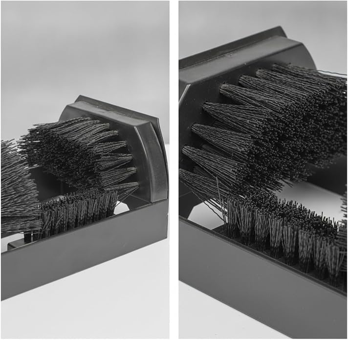 Golf Shoe Cleaner With Stand Portable Shoe Brush Station Metal Frame Nylon Bristles Hard Base Scrubs Soles And Sides suitable for golf course entryways club facilities practice areas