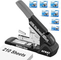 AFMAT Heavy Duty Stapler, 210 Sheet Effortless Stapler for Desk, 60% Reduced Effort, Jam Free, 50,000+ Uses, Adjustable Paper Depth, Metal Office Desktop Staplers, Includes 7000Pcs Staples, ES15