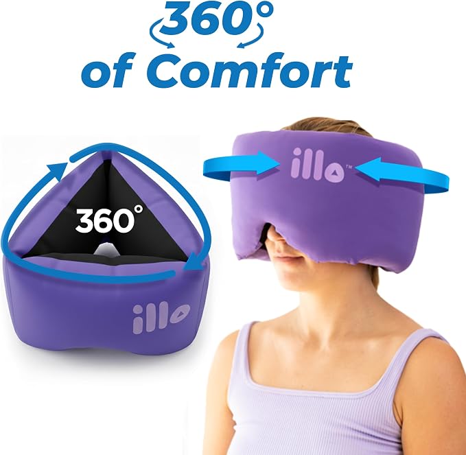 illo Wearable Pillow Sleep Mask | Soft Mulberry Silk Blend Patented Blackout Weighted Eye Mask for Women Sleeping | Her Great Birthday Gift for Mom Wife Sister Grandma Girlfriend Teacher & Friend