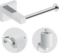 RUACQ Toilet Paper Holder Wall Mount,Square Base Tissue Roll Holder for Bathroom,Toilet Roll Holder Stainless Steel(Chrome)