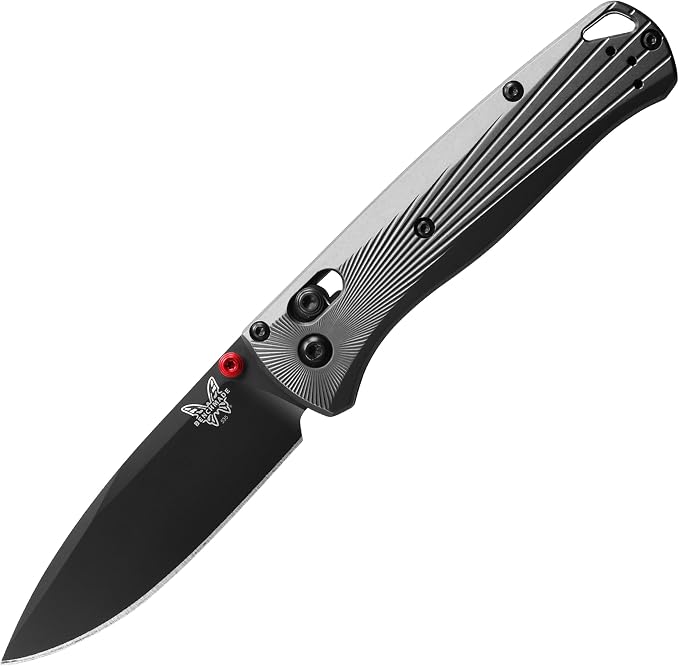 Benchmade Bugout EDC Knife, M390 Steel Blade (535BK-4) | Gray Aluminum handle, Drop-Point blade