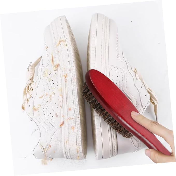 NOLITOY 5pcs Handle Horsehair Cleaning Brush for Shoes Clothing and Laundry Versatile Scrub Brush Lightweight Design for Daily Use
