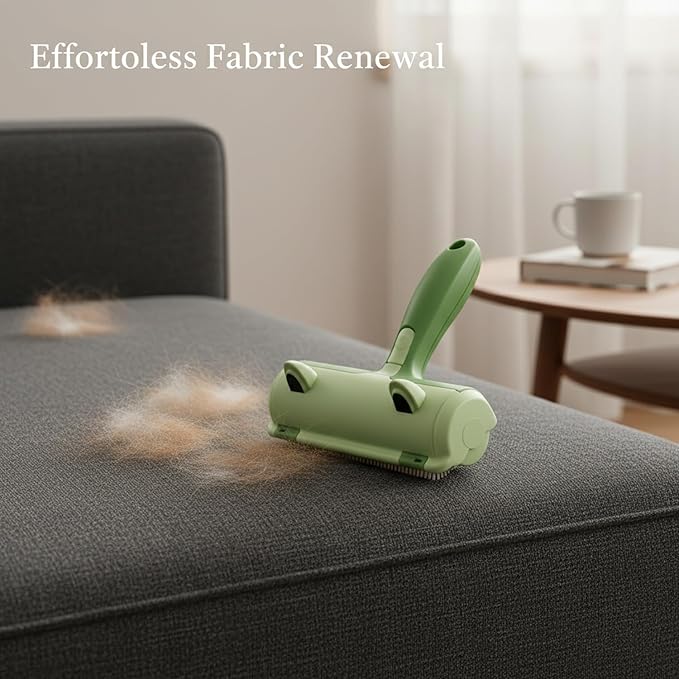 Reusable Pet Hair Remover Brush for Furniture, Carpets & Car Seats - Mechanical Lint Removal Tool with Durable PP Handle