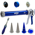 Newborn 620AL-Blue Round Rod Caulk Gun with Aluminum Barrel - 18:1 Thrust Ratio | 20 oz. Sausage Cartridge Capacity | Includes Ring Cap, Cones & Sausage Cup