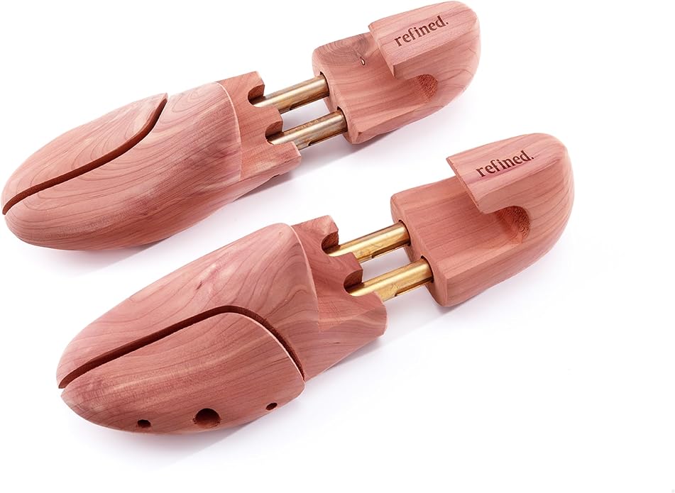 Refined.Cedar Shoe Tree Red Cedar Wooden Shoe Trees with Twin Tubes,Men's Twin Tubed Shoe Trees 6-16Sizes shoe tree wood
