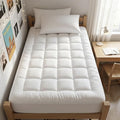 EASELAND Twin XL Mattress Pad Pillow Top Quilted Fitted Mattress Cover/Protector Extra Long Cotton Top 8-21" Deep Pocket Cooling Mattress Topper (39x80 Inches, White)
