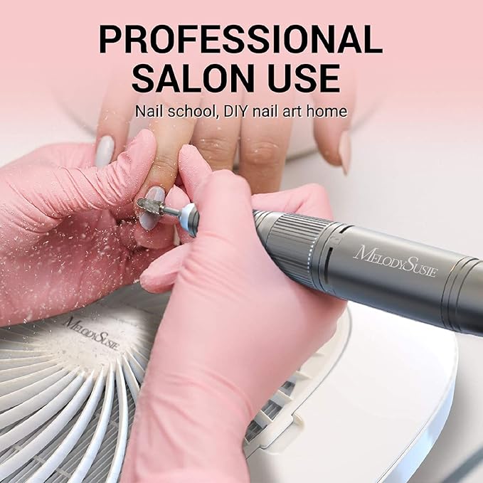 MelodySusie Low Noise Nail Dust Collector & 200 Sheets Nail Dust Collector Filter Paper
