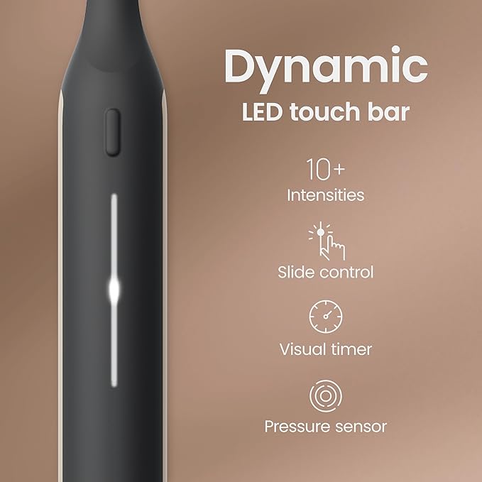 Quip Ultra Next Generation Smart Toothbrush - Timed Electric Toothbrush with Case - Replaceable Brush Head, Soft Bristles, Silicone Handle, 30-Day Battery Life - Travel Toothbrush - Eclipse